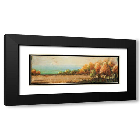Gold River I Black Modern Wood Framed Art Print with Double Matting by Pinto, Patricia