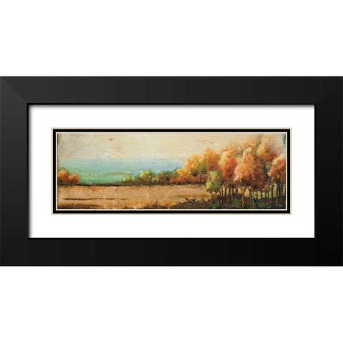Gold River I Black Modern Wood Framed Art Print with Double Matting by Pinto, Patricia