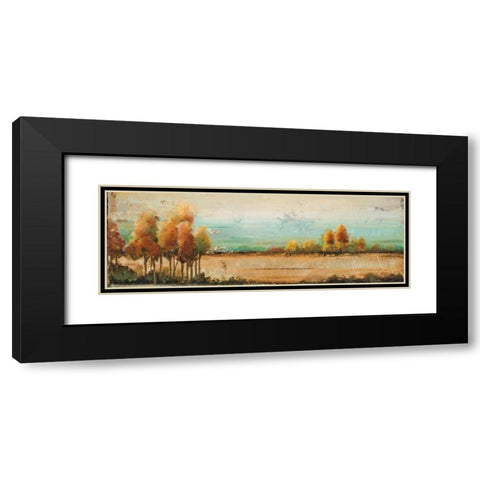 Gold River II Black Modern Wood Framed Art Print with Double Matting by Pinto, Patricia