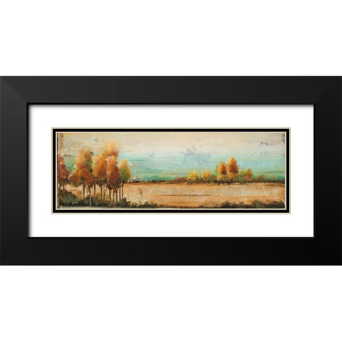 Gold River II Black Modern Wood Framed Art Print with Double Matting by Pinto, Patricia