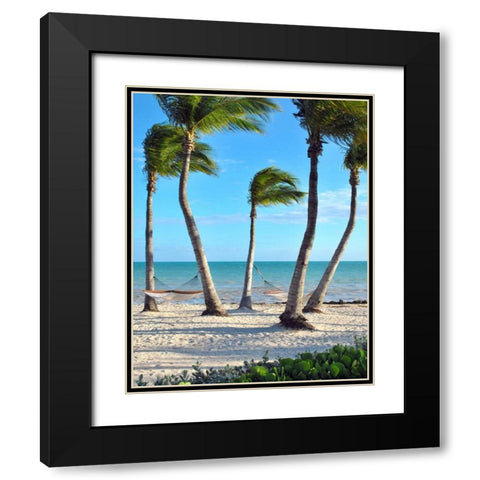 Shoreside Retreat Black Modern Wood Framed Art Print with Double Matting by Peck, Gail