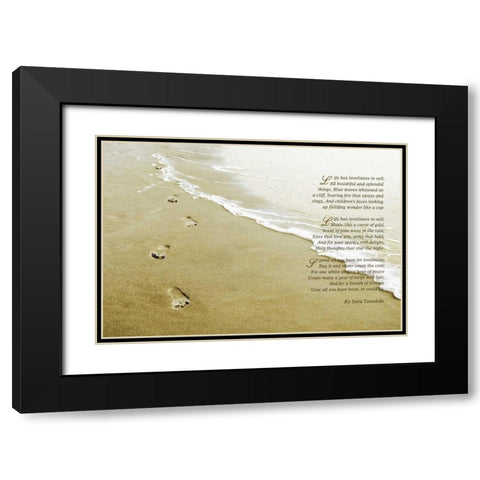 Lifes Loveliness Black Modern Wood Framed Art Print with Double Matting by Peck, Gail