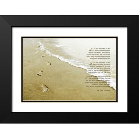 Lifes Loveliness Black Modern Wood Framed Art Print with Double Matting by Peck, Gail