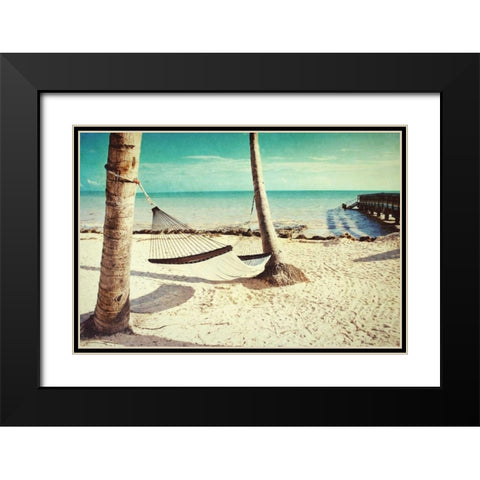 Under the Palms Black Modern Wood Framed Art Print with Double Matting by Peck, Gail