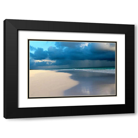 Blue Sky Beach II Black Modern Wood Framed Art Print with Double Matting by Rodriguez, Jairo