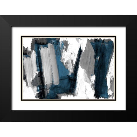 Silver And Dark Rhythm I Black Modern Wood Framed Art Print with Double Matting by Loreth, Lanie