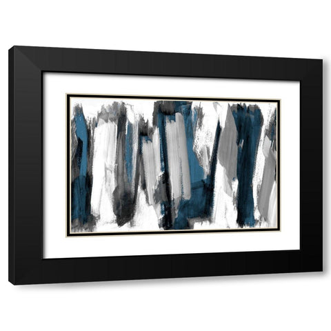Silver And Dark Rhythm II Black Modern Wood Framed Art Print with Double Matting by Loreth, Lanie
