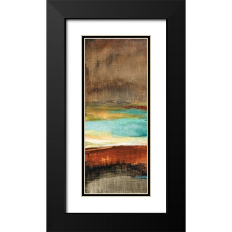 Rustic Sea Panel I Black Modern Wood Framed Art Print with Double Matting by Loreth, Lanie