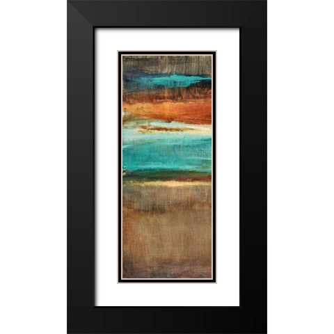 Rustic Sea Panel II Black Modern Wood Framed Art Print with Double Matting by Loreth, Lanie