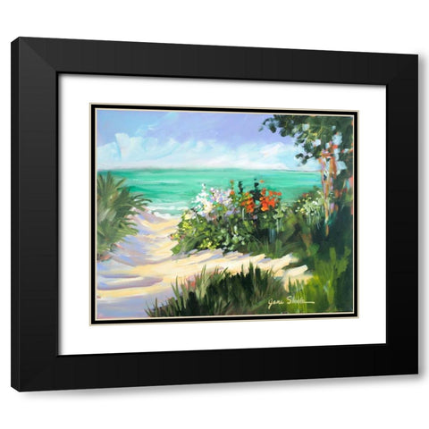 Sun Beach Dunes Black Modern Wood Framed Art Print with Double Matting by Slivka, Jane