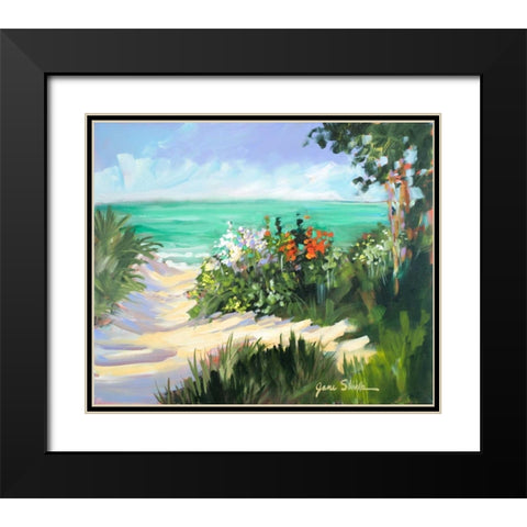 Sun Beach Dunes Black Modern Wood Framed Art Print with Double Matting by Slivka, Jane