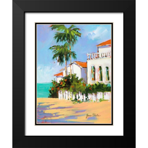 Shore House Black Modern Wood Framed Art Print with Double Matting by Slivka, Jane