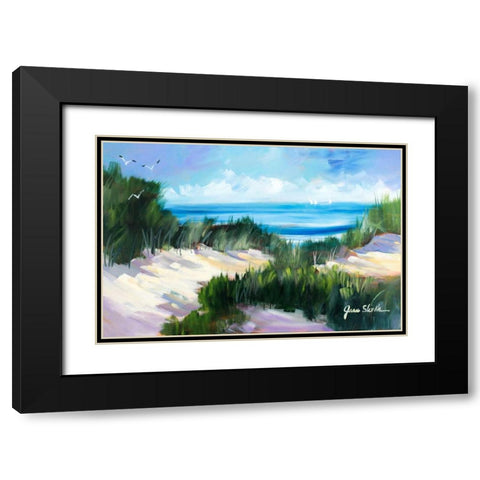 Dune Shoreside Black Modern Wood Framed Art Print with Double Matting by Slivka, Jane