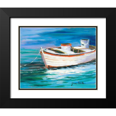 The Row Boat that Could Black Modern Wood Framed Art Print with Double Matting by Slivka, Jane