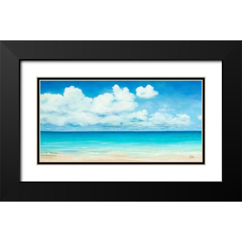 Ocean View Black Modern Wood Framed Art Print with Double Matting by Pinto, Patricia
