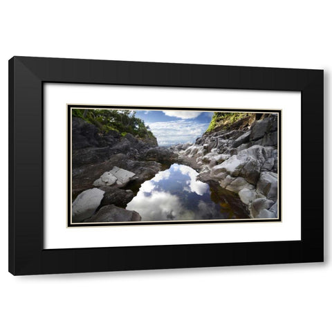 Reflecting Ravine Black Modern Wood Framed Art Print with Double Matting by Nawrocke, Bruce