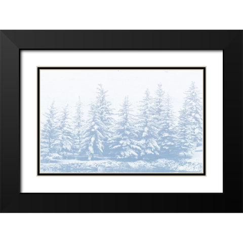 Winter Forest Black Modern Wood Framed Art Print with Double Matting by Mansfield, Kathy