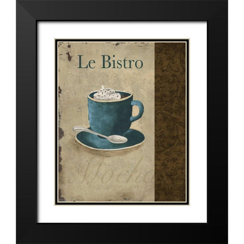 Le Bistro Black Modern Wood Framed Art Print with Double Matting by Medley, Elizabeth