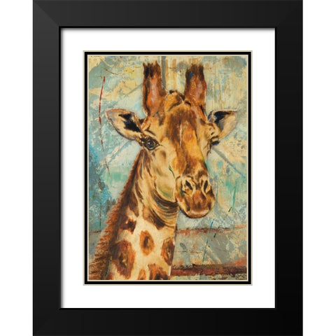 New Safari Rectangle I Black Modern Wood Framed Art Print with Double Matting by Pinto, Patricia
