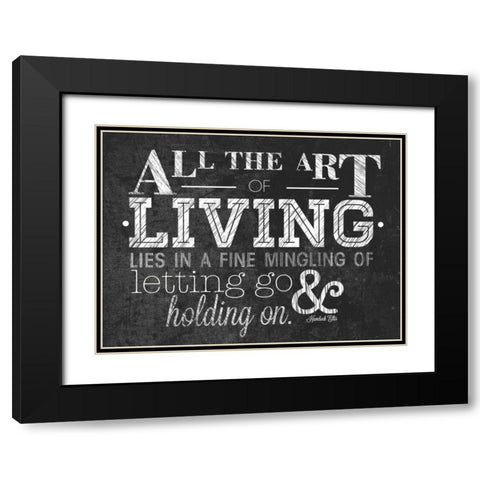 Art of Living with Border Black Modern Wood Framed Art Print with Double Matting by Sundance Studio