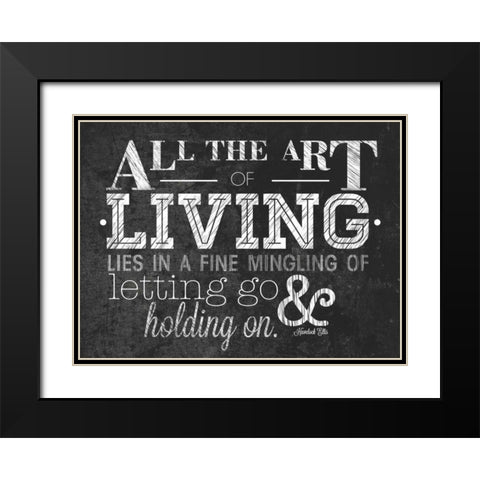 Art of Living with Border Black Modern Wood Framed Art Print with Double Matting by Sundance Studio