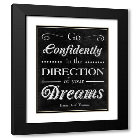 Direction of your Dreams Black Modern Wood Framed Art Print with Double Matting by SD Graphics Studio
