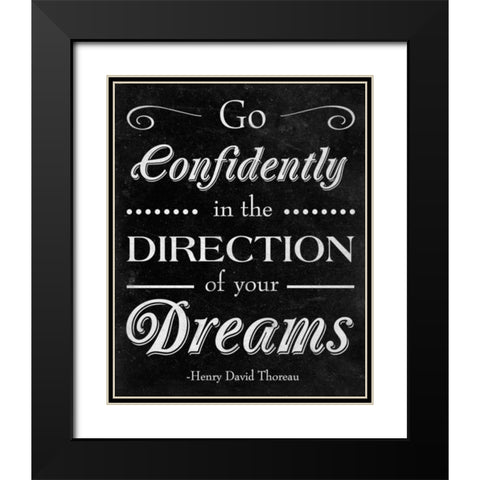 Direction of your Dreams Black Modern Wood Framed Art Print with Double Matting by SD Graphics Studio