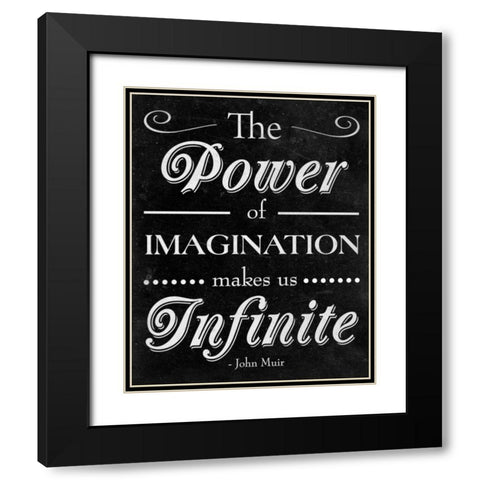 Power of Imagination Black Modern Wood Framed Art Print with Double Matting by SD Graphics Studio