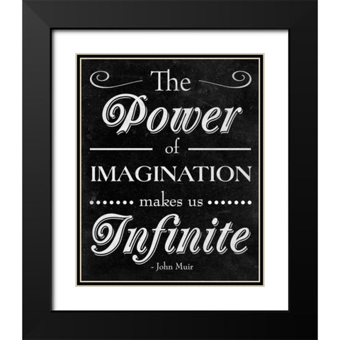 Power of Imagination Black Modern Wood Framed Art Print with Double Matting by SD Graphics Studio