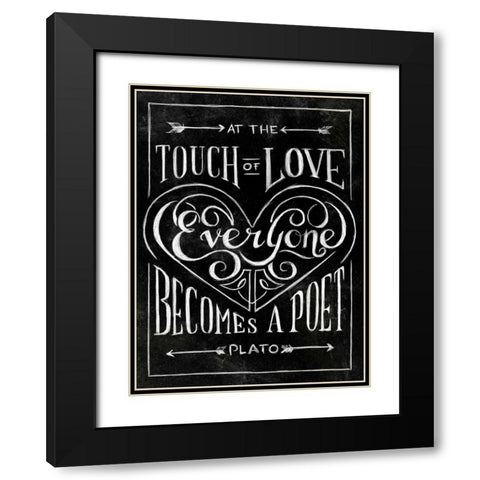 Everyone Becomes Black Modern Wood Framed Art Print with Double Matting by SD Graphics Studio