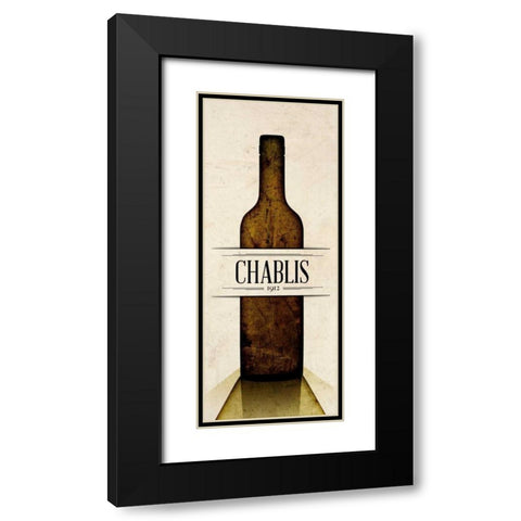 Vintage Wines II Black Modern Wood Framed Art Print with Double Matting by SD Graphics Studio