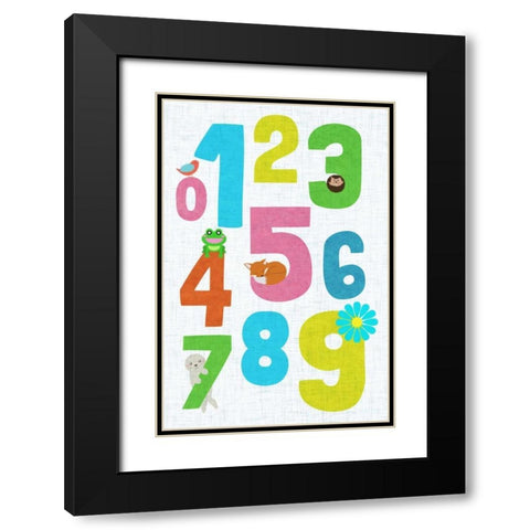123 Black Modern Wood Framed Art Print with Double Matting by SD Graphics Studio