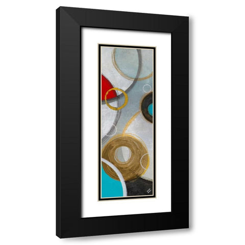 Playful Abstract II Black Modern Wood Framed Art Print with Double Matting by Marcon, Michael