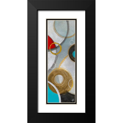 Playful Abstract II Black Modern Wood Framed Art Print with Double Matting by Marcon, Michael