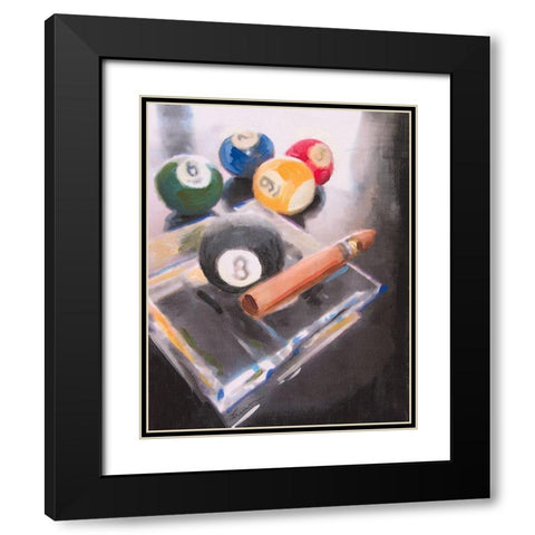 Game Night II Black Modern Wood Framed Art Print with Double Matting by French-Roussia, Heather A.