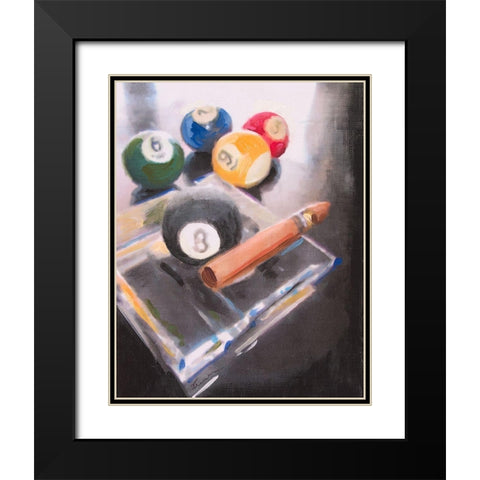 Game Night II Black Modern Wood Framed Art Print with Double Matting by French-Roussia, Heather A.