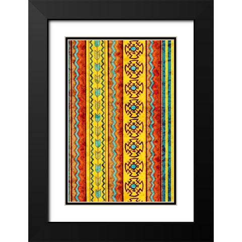 Navajo Black Modern Wood Framed Art Print with Double Matting by Biscardi, Nicholas