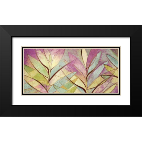 Palm Abstract Black Modern Wood Framed Art Print with Double Matting by Loreth, Lanie