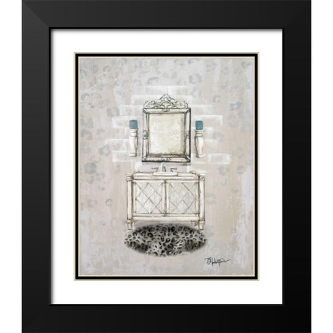 Antique Mirrored Bath I Black Modern Wood Framed Art Print with Double Matting by Hakimipour, Tiffany