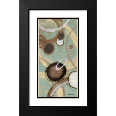 Inside Blue II Black Modern Wood Framed Art Print with Double Matting by Marcon, Michael