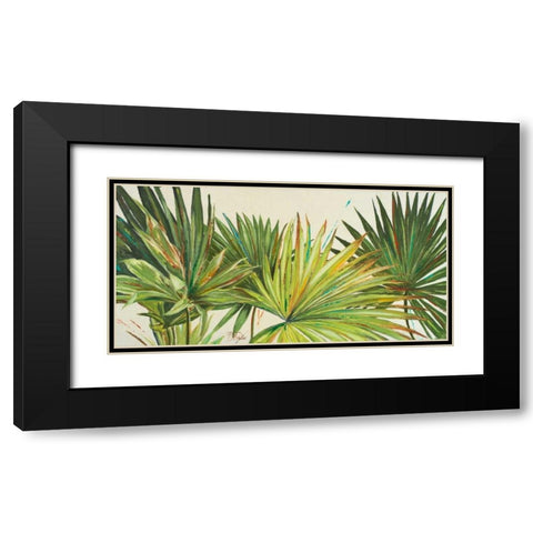 Arte Verde I Black Modern Wood Framed Art Print with Double Matting by Pinto, Patricia