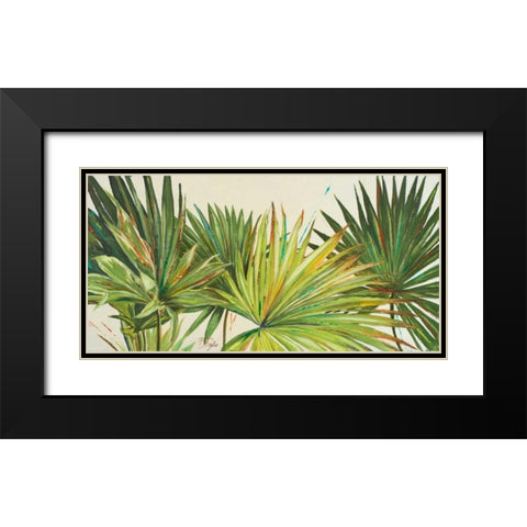 Arte Verde I Black Modern Wood Framed Art Print with Double Matting by Pinto, Patricia