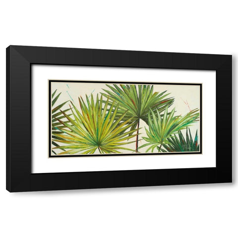Arte Verde II Black Modern Wood Framed Art Print with Double Matting by Pinto, Patricia