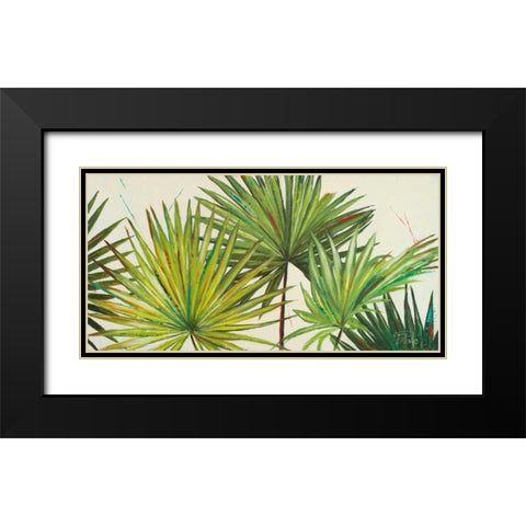 Arte Verde II Black Modern Wood Framed Art Print with Double Matting by Pinto, Patricia