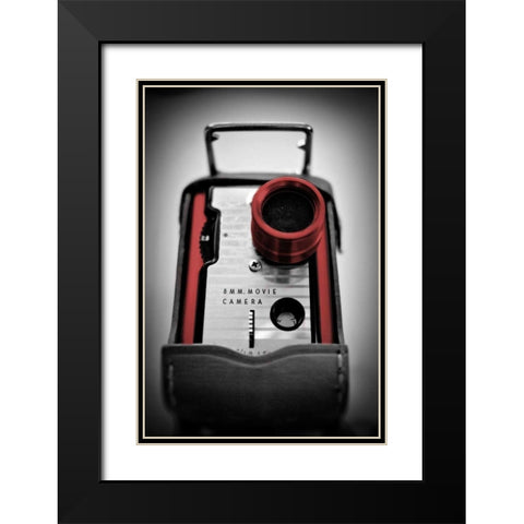Red Camera Black Modern Wood Framed Art Print with Double Matting by Peck, Gail