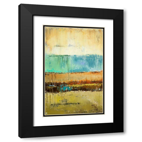 Rain I Black Modern Wood Framed Art Print with Double Matting by Pinto, Patricia