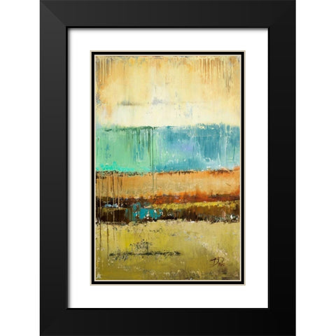 Rain I Black Modern Wood Framed Art Print with Double Matting by Pinto, Patricia