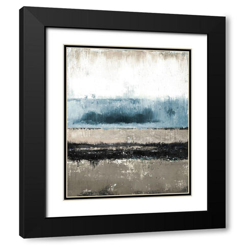 Dark Rain Black Modern Wood Framed Art Print with Double Matting by Pinto, Patricia