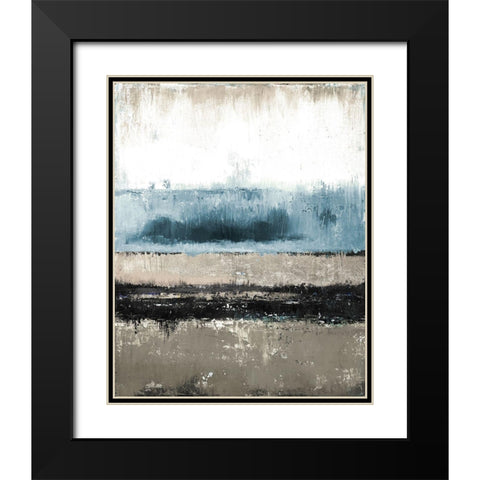 Dark Rain Black Modern Wood Framed Art Print with Double Matting by Pinto, Patricia