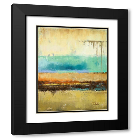 Rain II Black Modern Wood Framed Art Print with Double Matting by Pinto, Patricia